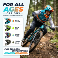 Casco MTB de Alta Gama Integral para Todas las Edades, Color Personalizado con Logotipo, Certificación CE, Casco de Bicicleta para Niños con Protector de Barbilla Extraíble