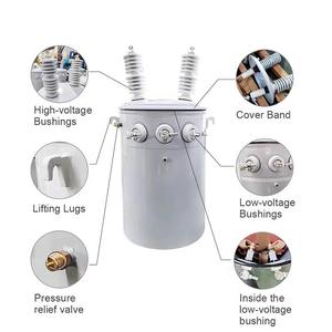 Venta Directa de Fábrica, Transformadores Monofásicos de Bajo Precio, Sumergidos en Aceite, Montados en Poste, 25 KVA, 50 KVA, 100 KVA, 480V, 440V, 380V, 6kV - Product Image 1