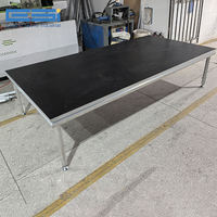 Scène et plateforme télescopiques en aluminium pour événements et concerts, portables et pliables, charge maximale 1653 lbs (750 kg)