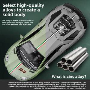 Modelo de Coche Deportivo Gini LP780 Pagani a Escala 1:22 de Juguete Fundido a Presión de Plástico y Aleación con Simulación de Puertas Abatibles para Juego Infantil al por Mayor - Product Image 3