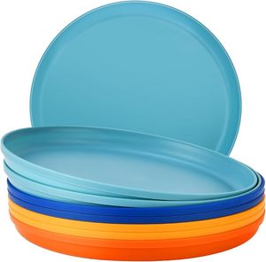 Juego de 8 Platos Irrompibles (7.1 Pulgadas) para Acampar, Aptos para Microondas, de Plástico PP - Ligeros, Libres de BPA, Aptos para Lavavajillas - Product Image 1