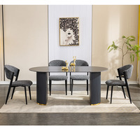 Table de salle à manger minimaliste OKAY en céramique, dalle de pierre frittée, imperméable