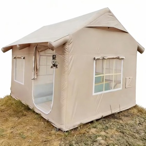 Grande tente de <span class=keywords><strong>camping</strong></span> gonflable avec 8,5 mètres de hauteur ㎡   Tente de <span class=keywords><strong>camping</strong></span> familiale 420D Oxford imperméable 3000mm PVC à colonnes d'air pour la randonnée, le pique-nique et les voyages en extérieur - Product Image 1