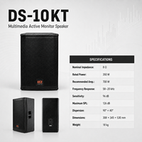 Système audio extérieur DSZ DS-10KT Pro Audio avec caisson de basses de 15 pouces, réponse en fréquence de 58-20 kHz et impédance de 8 ohms