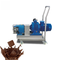Pompe à haute viscosité pour le transfert de mélasse de chocolat, pompe rotative à lobes en acier inoxydable pour le chocolat
