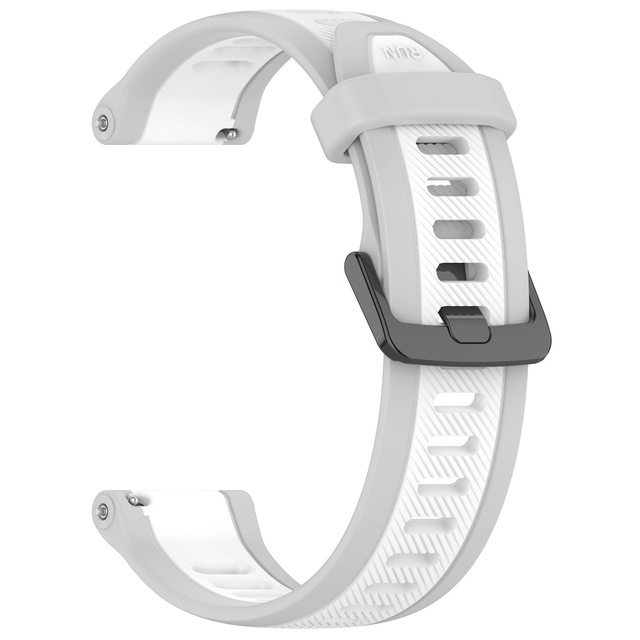 Dual Color Silicone 18mm 20mm 22mm Watch Band for Garmin Forerunner 165 Watch Strap for Man
