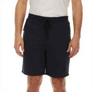 Pantalones Cortos Casuales para Hombre de Primera Calidad, 100% Algodón Grueso, Frente Liso, Color Azul Marino, Impresión Personalizada, Transpirables - Product Image 1