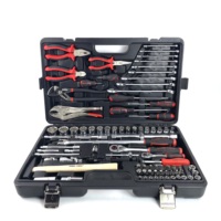 Ensemble d'outils de réparation automobile utilitaire de 87 pièces, kit de clés à douille, tournevis hexagonal, pince, kit de boîte à outils multifonctionnelle