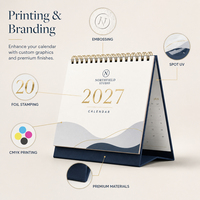 Fournisseur d'impression 2027 – Nouveau calendrier de bureau personnalisé et économique pour la planification hebdomadaire – Impression de mémos de bureau sur mesure