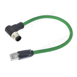M12 A-kodlu 8 Pinli RJ45 Ethernet Kablosu 1m/2m/3m Düz Erkek/Dişi IP67 Su Geçirmez Cat6/Cat6A Endüstriyel Profinet için - Product Image 2
