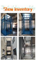 Monte-charge hydraulique robuste sur rail - un élévateur de marchandises pour entrepôt doté d'une structure de levage robuste et de grande capacité