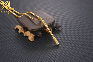 Collar de Moda de Acero Inoxidable con Colgante Om Mani Padme Hum de Dos Colores, Cadena de Eslabones, Estilo Moderno, Accesorio de Joyería para Hombre para Fiestas - Product Image 6