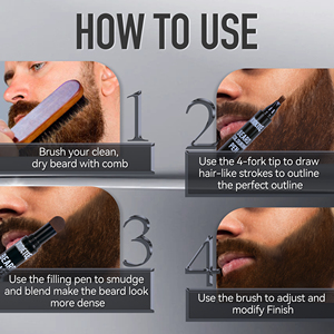 Lapiz Para Barba ปากกาบรรจุ4ปลายหนาสีปกปิดเครา - Product Image 4