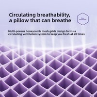 Oreiller transfrontalier en pectine TPE, ergonomique pour le cou, sans pression, respirant, avec ailettes, favorisant le sommeil, structure alvéolée