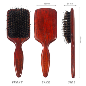 Cepillo y Peine Desenredante de Madera Clásico Portátil al por Mayor, Masajeador de Cuero Cabelludo Redondo para Cabello Rizado, Uso Doméstico - Product Image 1