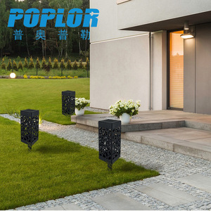 Poplor Solar Garden <b>Lights</b> LED Outdoor Lawn Lamp With <b>Light</b> Control Water Resistant For Patio Yard <b>Landscape</b> - Product Image 1