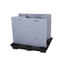 Caisse palette en plastique empilable multifonction OEM ODM à 4 entrées pour la logistique