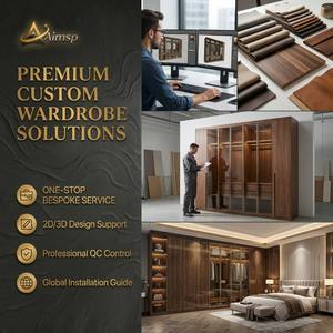 Modern Closets with Dressing Table Steel <strong>Wardrobe</strong> Manufacturing <strong>Dark</strong> <strong>Wooden</strong> Small Storage Luxury Cabinet Bedroom Furniture - Product Image 4