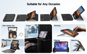 Trường hợp bàn phím cho ipad Nhà Máy Giá Thương hiệu Mới Lớn Pin bàn phím cho ipad không khí và iPad Pro 10.9 11 inch đen Tablet Bìa - Product Image 6