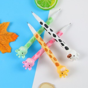 Cute Cartoon Giraffe Shaped Gel <b>Pen</b> Plastic Body Stainless Steel Tip For School Office Writing Use White Pink <b>Green</b> Yellow Ink - Product Image 2