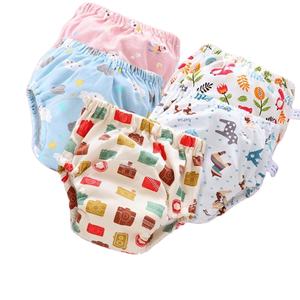 Culottes d'apprentissage pour bébé à imprimé dessin animé européen et américain, bavoirs lavables, culottes de couche en tissu respirant - Product Image 1