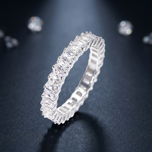 Anillo de Compromiso Ajustable con Circonita en Forma de Luna, Chapado en Rodio, de Latón, Estilo Casual/Deportivo, Regalo de Aniversario de Bodas, Joyería UM - Product Image 5
