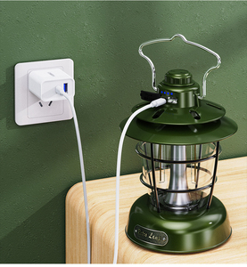 Type-c Retro Portable <b>Camping</b> Outdoor Tent Night Retro <b>Led</b> Light USB Rechargeable <b>Camping</b> Lamps - Product Image 4