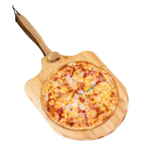 Tre Tự Nhiên Tre Pizza Xẻng Tay Cầm Dài Tre Pizza Pan Baking Tấm Baking Pizza Bánh Mì Xẻng