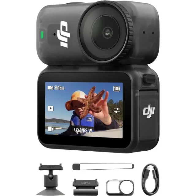 For DJ WOsmo Nano Standard Combo 128GB 4K/60fps 1/1.3" Sensor 143 Wide FOV Wireless Vlogging Camera Built-in Mic Rechargeable