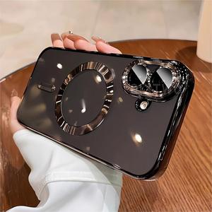 Custodia per Telefono con Cornice in Gomma Morbida Magnetica per <span class=keywords><strong>iPhone</strong></span> 17 Air 12 11 <span class=keywords><strong>13</strong></span> 14 Plus 15 16 <span class=keywords><strong>Pro</strong></span> Max, <span class=keywords><strong>Protezione</strong></span> Lenti, Lussuosa e Antiurto - Product Image 5