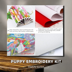 Nuova serie di animali <span class=keywords><strong>a</strong></span> <span class=keywords><strong>punto</strong></span> <span class=keywords><strong>croce</strong></span> Kit ricamo fatto da te-grazioso cucciolo di soggiorno Foyer decorazione camera da letto include uso massone in tessuto - Product Image 5
