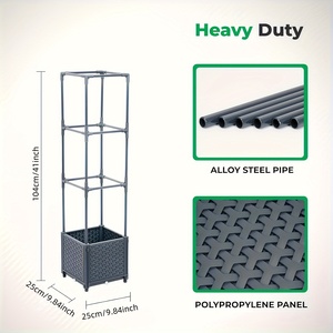 Raised Garden Bed with Tomato <strong>Planter</strong> Cage, <strong>Trellis</strong> <strong>Planter</strong> <strong>Boxes</strong> for Outdoor Patio Greenhouse Gardening Climbing Vegetables - Product Image 3