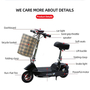 <span class=keywords><strong>Daraz</strong></span> มอเตอร์ไซค์ไฟฟ้าพับได้ขนาดเล็ก, สินค้าขายดี250W มอเตอร์ดุมล้อด้านหลัง24V ความเร็วสูงสุด25กม./ชม. มอเตอร์สกู๊ตเตอร์ไฟฟ้า100กก. 12Ah - Product Image 4