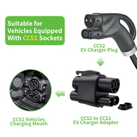 Nouvel adaptateur de chargeur EV Xundao CCS2 vers CCS1, charge rapide DC+AC, 1000V 250kW, indice de protection IP54, pour Tesla