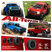 Camioneta Todoterreno RC a Escala 1/12, F150 4WD, Control Remoto 2.4G, con Luces Simuladas