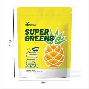 VivoNu Pineapple Super Greens Powder Stick, 15 Sobres con Vitaminas A, C y D para Apoyo Diario de Desintoxicación y Bienestar Intestinal - Product Image 5