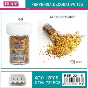 Paillettes Decorative Ilan 10G Oro 3mm Per Lavori Artigianali - Product Image 1