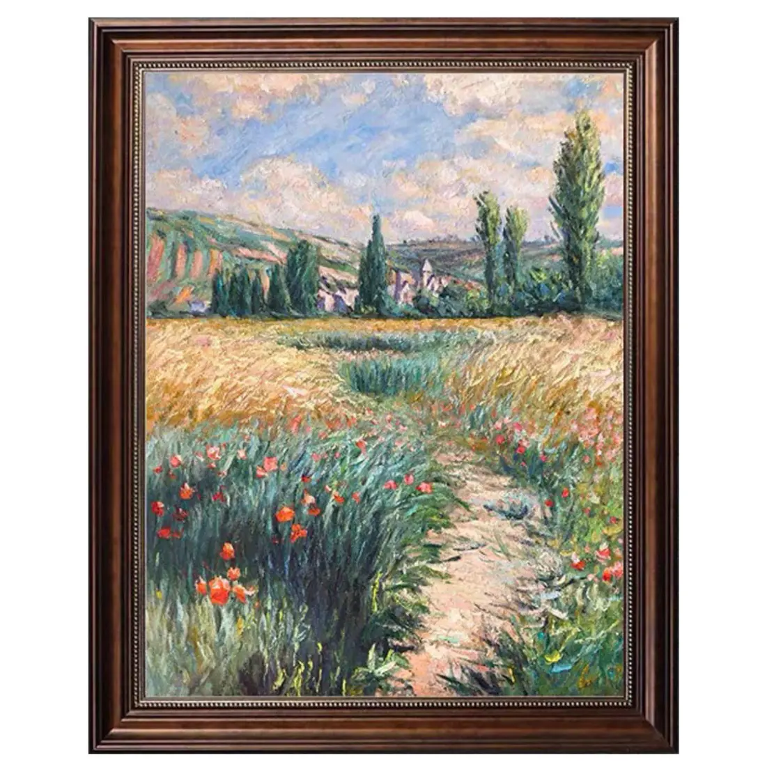 Famous Artists Oil Painting Monet Path Hand Painted Pictures Oil Paintings Reproduction Scenery Chinese Canvas Oil Painting
