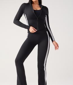 Viviblook Z0127ST18 Conjunto de Yoga para Mujer, Chaqueta Informal con Cremallera, Pantalones Largos, Chándal de 2 Piezas, Talla Grande, Traje Deportivo para Fitness - Product Image 3