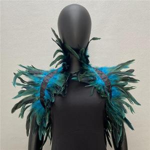 Uomo in fiamme sciarpa <span class=keywords><strong>di</strong></span> piume scialle uomo regolare gotico Costume <span class=keywords><strong>di</strong></span> piume <span class=keywords><strong>di</strong></span> carnevale <span class=keywords><strong>di</strong></span> Halloween Rave spettacolo <span class=keywords><strong>di</strong></span> <span class=keywords><strong>natale</strong></span> che brucia la danza dell'uomo - Product Image 4