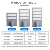 Éclairage routier extérieur étanche Ip66 en aluminium 100W 150W 200W Module Lamp Led Street Lights