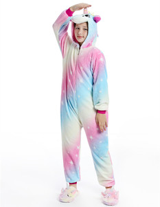 <span class=keywords><strong>Licorne</strong></span> dessin animé unisexe hiver Panda Totoro ours rose Onesie vêtements de nuit femmes hommes vêtements de nuit Anime Costume adulte flanelle pyjamas - Product Image 6