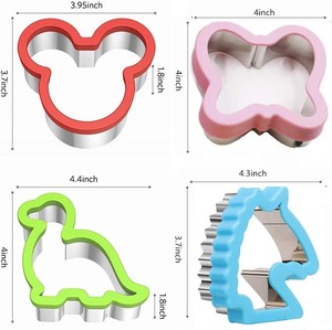 Juego de 13 Cortadores de Sándwiches de Acero Inoxidable con Formas de Dinosaurios y Unicornios para Niños, Moldes para Pan y Tostadas para Loncheras Bento - Product Image 5