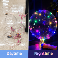 Ballons LED Bobo transparents lumineux avec guirlandes lumineuses colorées, décorations de fête pour mariage, anniversaires et événements