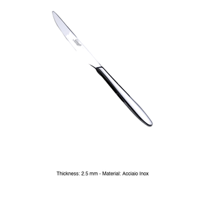 Couteau de table rapide Salvinelli Bistecca, manche massif en acier inoxydable, épaisseur 2,5 mm, fournitures hôtelières et de restauration, vaisselle en gros - Product Image 3