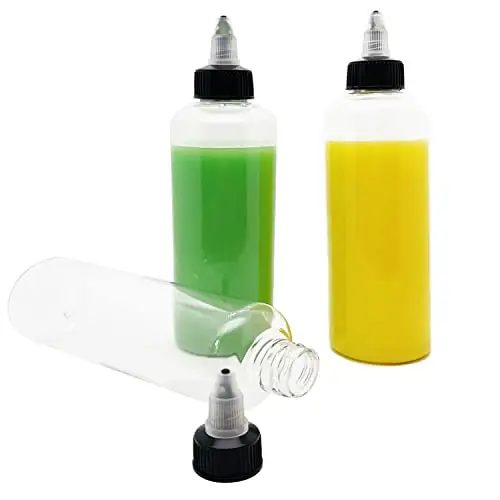 Schlussverkauf 50 ml 100 ml 250 ml Lösungsmittel Öle Farbe Tinte Pet-Spitzen-Bewerber Kunststoffflasche mit Twist-Top-Kappe