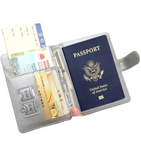 Porte-passeport en cuir avec logo personnalisé et blocage RFID-Porte-cartes de voyage Accessoires pour hommes et femmes