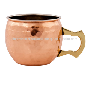 แก้วมักเคลือบด้วยทองแดงมอสโกแก้วมักพร้อมฝาปิดสำหรับกาแฟเบียร์น้ำ - Product Image 5