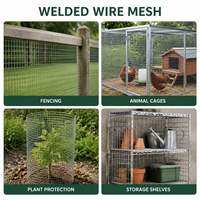 Rouleau de grillage soudé enduit de PVC durable, couleur verte, pour clôture de jardin, enclos à poules, cages pour animaux
