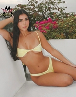 Nouveaux bikinis et maillots de bain 2026 – Faible MOQ, maillots de bain deux pièces pour femmes à coupe haute, vente en gros, marque privée